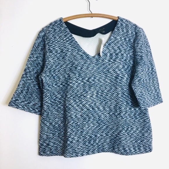 NWT ANN TAYLOR Diamond Weave V-neck Top - Picture 3 of 6